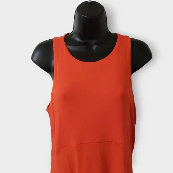 Athleta Womens Santorini Thera Tank Dress Orange Medium Modal Athleisure - Picture 2 of 10